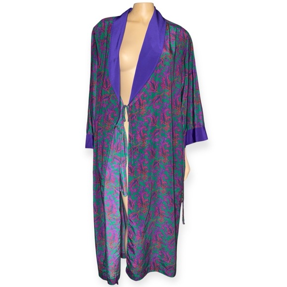 Vintage Natori II Women's Kimono silk Robe size M - Picture 4 of 8
